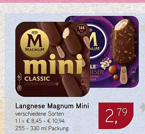 Langnese Magnum Mini - verschiedene Sorten