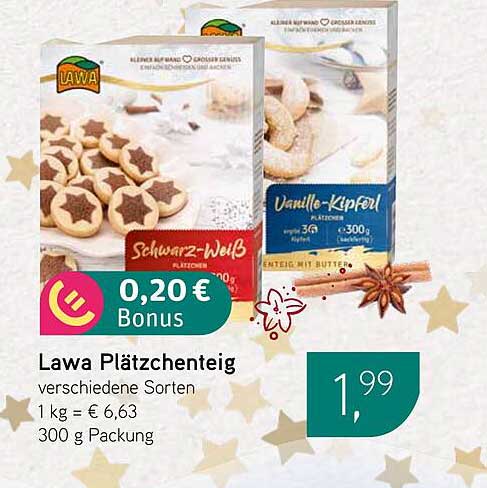 Lawa Plätzchenteig - verschiedene Sorten