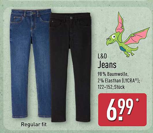 L&D Jeans – 98% Baumwolle, 2% Elasthan (LYCRA®)