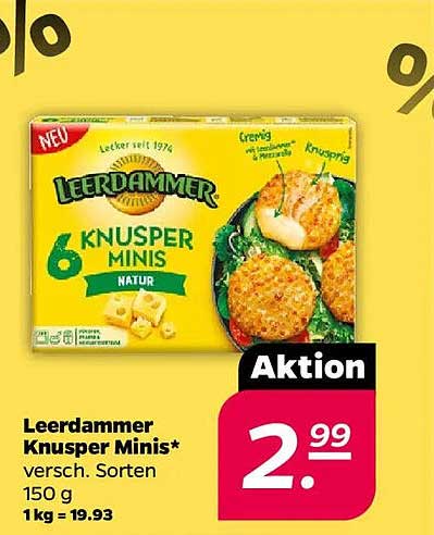 Leerdammer Knusper Minis* vers. Sorten 150 g