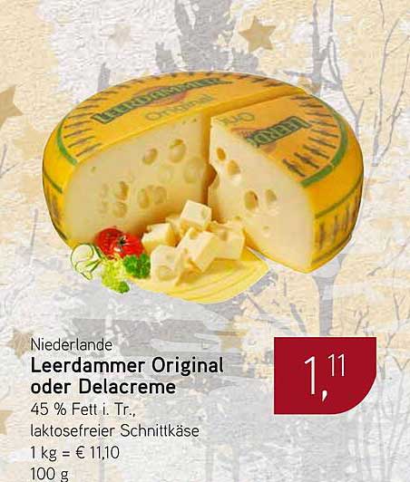 Leerdammer Original oder Delacreme – 45 % Fett i. Tr., laktosefreier Schnittkäse