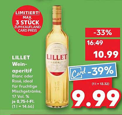 LILLET Weinaperitif - Blanc oder Rosé