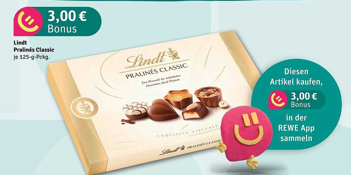 Lindt Pralinés Classic 125-g-Packung - Jetzt mit 3,00 € Bonus!