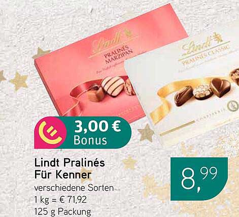 Lindt Pralinés Für Kenner – Verschiedene Sorten