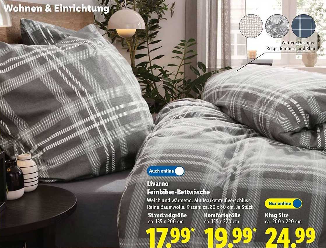 Livarno Feinbiber-Bettwäsche