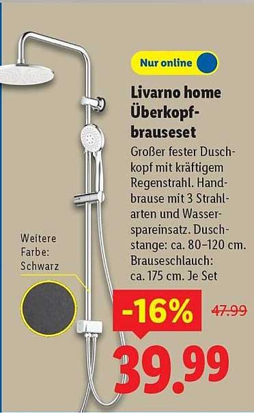 Livarno home Überkopfbrauseset
