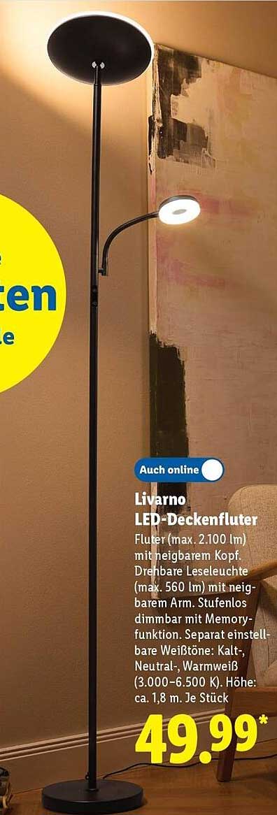 Livarno LED-Deckenfluter