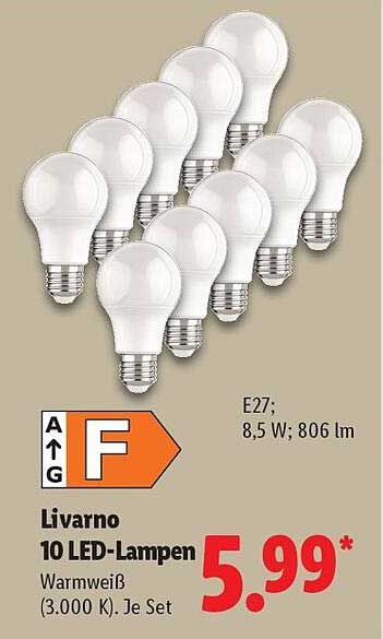 Livorno 10 LED-Lampen Set