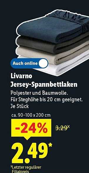 Livorno Jersey-Spannbettlaken