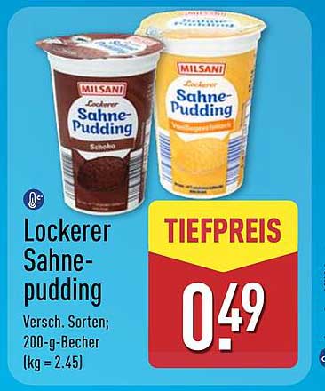 Lockerer Sahnepudding - Verschiedene Sorten; 200-g-Becher