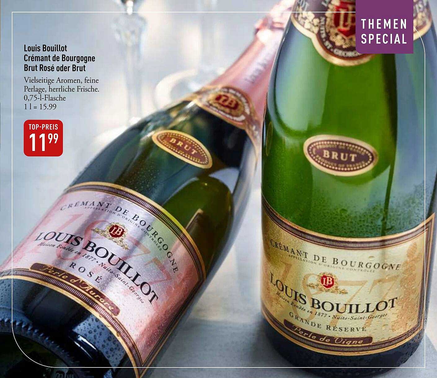 Louis Bouillot Crémant de Bourgogne Brut Rosé oder Brut