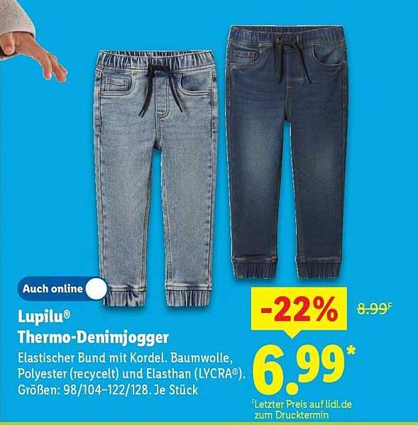 Lupilu® Thermo-Denimjogger