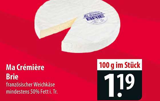 Ma Crémière Brie - französischer Weichkäse mindestens 50% Fett i. Tr.