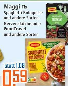 Maggi Fix Spaghetti Bolognese und andere Sorten