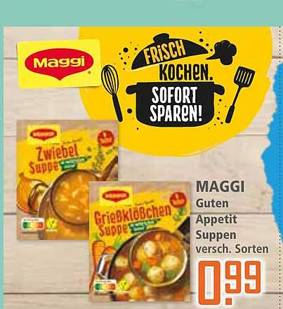 MAGGI Guten Appetit Suppen - Zwiebel- und Grießklößchensuppe