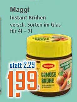 Maggi Instant Brühen – verschiedene Sorten im Glas für 4l – 7l