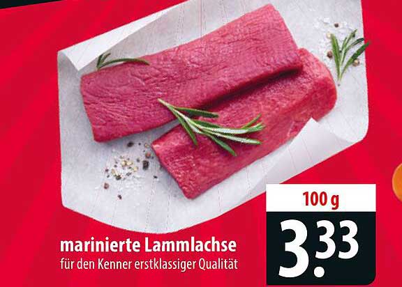 marinierte Lammlachse für den Kenner erstklassiger Qualität