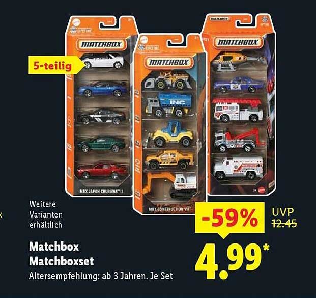 Matchbox Matchboxset 5-teilig