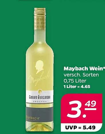Maybach Wein* versch. Sorten 0,75 Liter