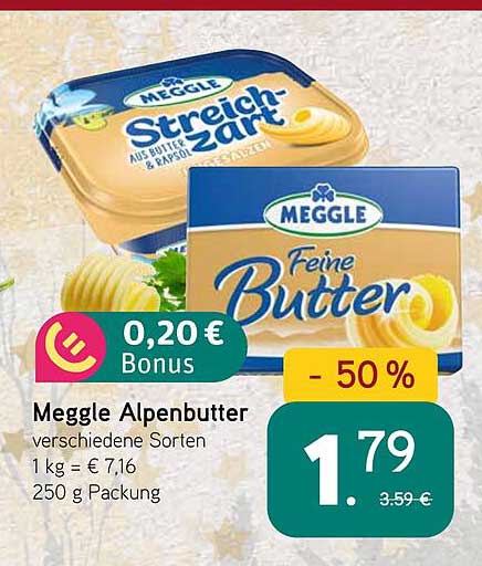 Meggle Alpenbutter - verschiedene Sorten