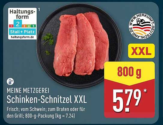MEINE METZGEREI Schinken-Schnitzel XXL