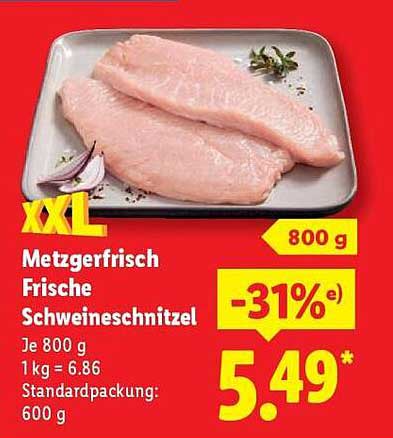 Metzgerfrisch Frische Schweineschnitzel XXL