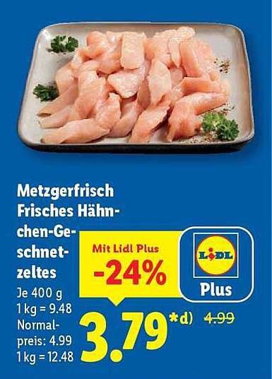 Metzgerfrisch Frisches Hähnchen-Geschnetzeltes