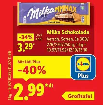 Milka Schokolade - Verschiedene Sorten!