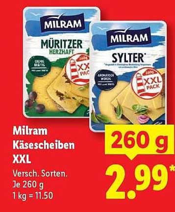 Milram Käse-Scheiben XXL