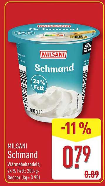 MILSANi Schmand 24% Fett, 200 g