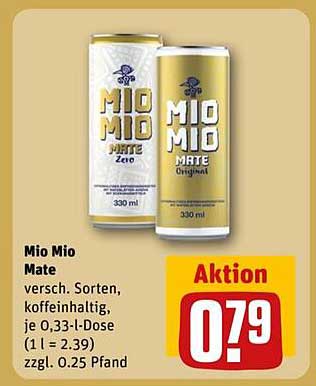 Mio Mio Mate - verschiedene Sorten, 0,33-l-Dose