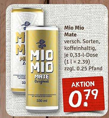 Mio Mio Mate - Verschiedene Sorten, koffeinhaltig