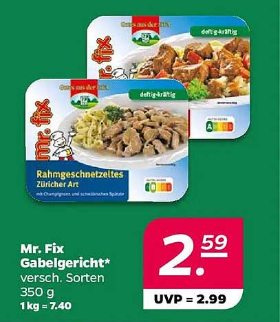 Mr. Fix Gabelgericht – verschiedene Sorten, 350 g