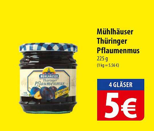 Mühlhäuser Thüringer Pflaumenmus 225 g