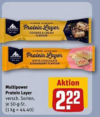 Multipower Protein Layer - Cookies & Cream und White Chocolate Strawberry