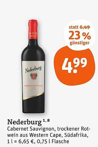 Nederburg Cabernet Sauvignon, trockener Rotwein aus Western Cape, Südafrika