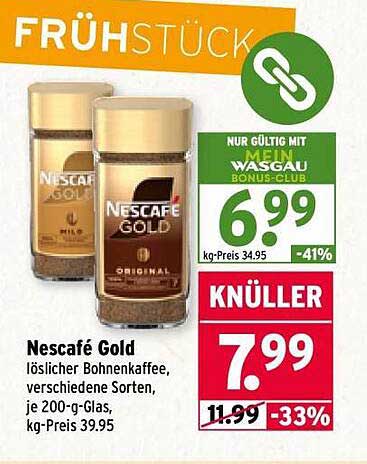 Nescafé Gold - Löslicher Bohnenkaffee, verschiedene Sorten