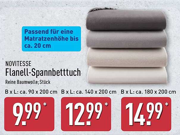 NOVITESSE Flanell-Spannbettuch