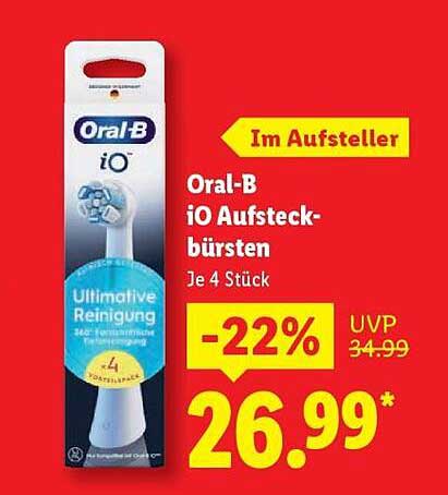 Oral-B iO Aufsteckbürsten - Ultimative Reinigung (4 Stück)