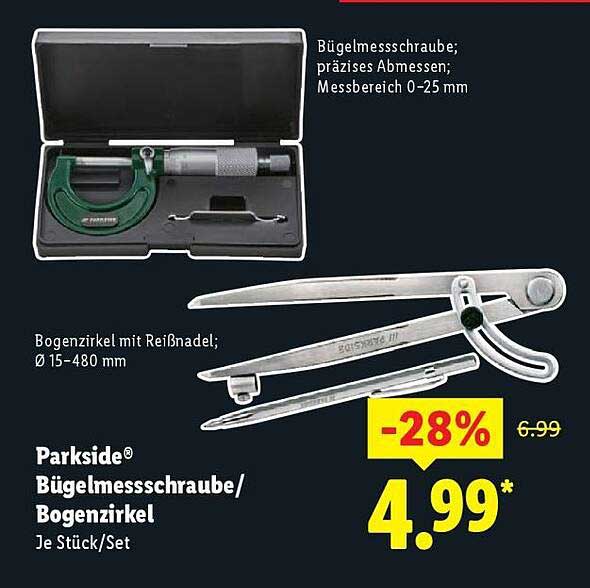 Parkside® Bügelmessschraube/Bogenzirkel Je Stück/Set