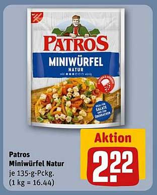 Patros Miniwürfel Natur 135-g-Packung