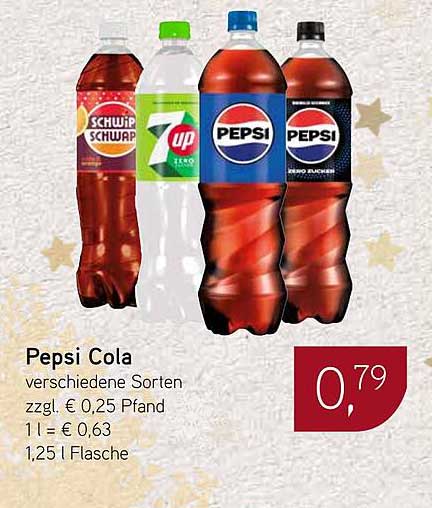 Pepsi Cola verschiedene Sorten