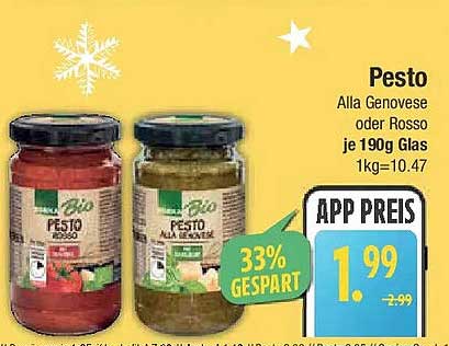 Pesto Alla Genovese oder Rosso je 190g Glas