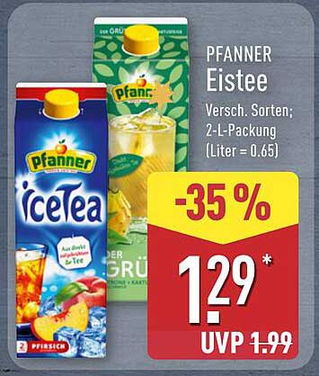 Pfanner Eistee 2-L-Packung, verschiedene Sorten