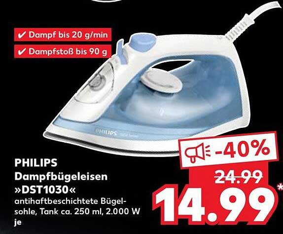 PHILIPS Dampfbügeleisen »DST1030«