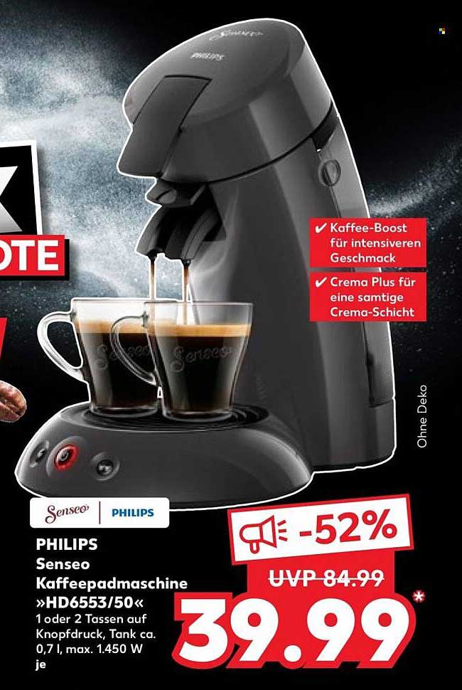 PHILIPS Senseo Kaffepadmaschine »HD6553/50«