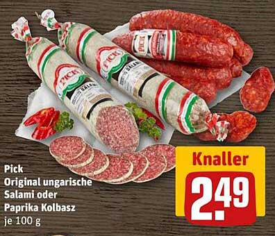 Pick Original ungarische Salami oder Paprika Kolbász je 100 g
