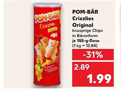 POM-BÄR Crizzlies Original knusprige Chips