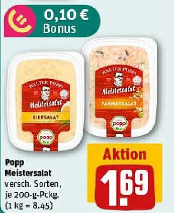Popp Meistersalat - verschiedene Sorten, 200 g für nur 1,69 €