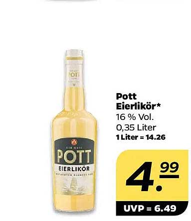 Pott Eierlikör 0,35 Liter - 16 % Vol.